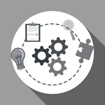 Solution icon design , vector illustration Illustrazione stock