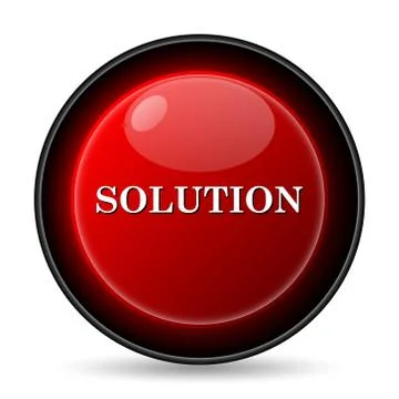  solution icon. internet button on white background.. Illustrazione stock