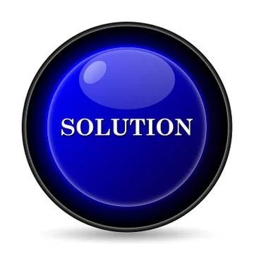 Solution icon. internet button on white background.. Stock Illustration