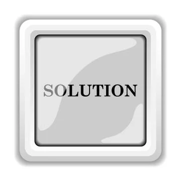Solution icon. internet button on white background.. Stock Illustration