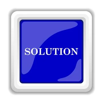 Solution icon. Internet button on white background.. Stock Illustration