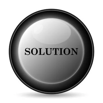 Solution icon. Internet button on white background.. Stock Illustration
