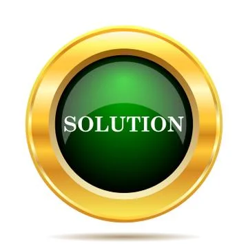 Solution icon. Internet button on white background.. Stock Illustration