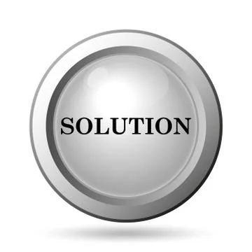 Solution icon. Internet button on white background.. Illustrazione stock