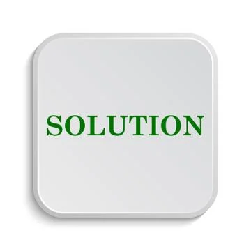 Solution icon. Internet button on white background.. Stock Illustration