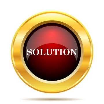 Solution icon. Internet button on white background.. Stock Illustration