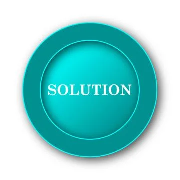  Solution icon. Internet button on white background. Stock Illustration