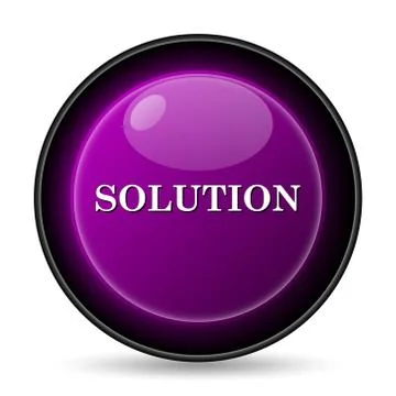 Solution icon. Internet button on white background.. イラスト素材