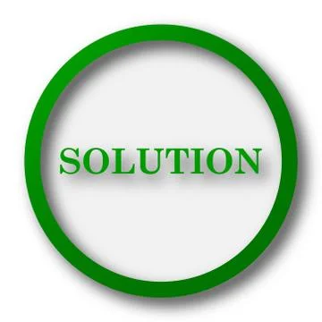 Solution icon. Internet button on white background.. Illustrazione stock