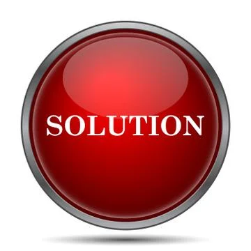 Solution icon. Internet button on white background.. Stock Illustration