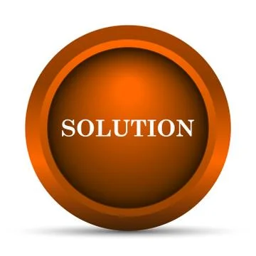 Solution icon. Internet button on white background.. Stock Illustration