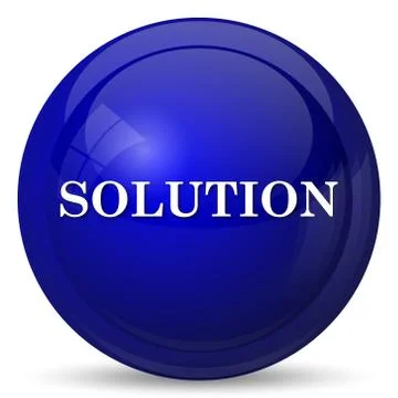 Solution icon. Internet button on white background.. Stock Illustration