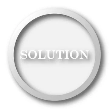 Solution icon. Internet button on white background.. Stock Illustration