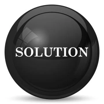 Solution icon. Internet button on white background.. Stock Illustration