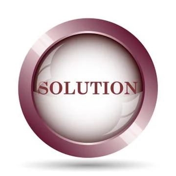 Solution icon. Internet button on white background.. Stock Illustration