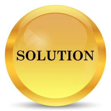 Solution icon. Internet button on white background.. Stock Illustration