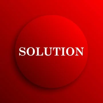 Solution icon. Internet button on white background.. Illustrazione stock