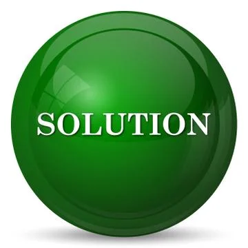 Solution icon. Internet button on white background.. Stock Illustration