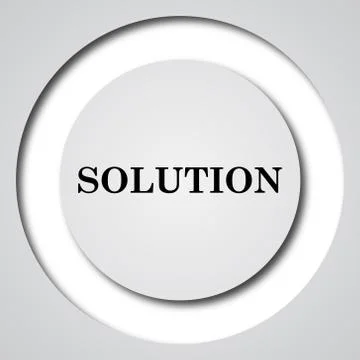 Solution icon. Internet button on white background.. Illustrazione stock