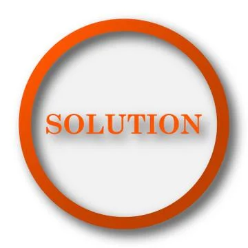 Solution icon. Internet button on white background.. Illustrazione stock