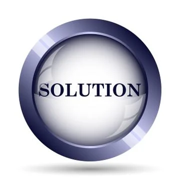 Solution icon. Internet button on white background.. Stock Illustration