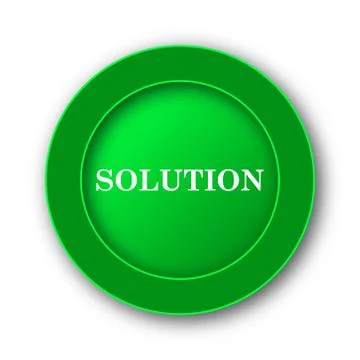 Solution icon. Internet button on white background.. Illustrazione stock