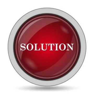 Solution icon. Internet button on white background.. Stock Illustration