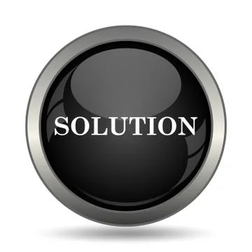 Solution icon. Internet button on white background. . Stock Illustration