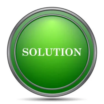 Solution icon. Internet button on white background.. Stock Illustration