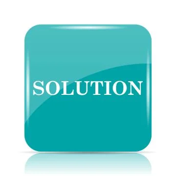 Solution icon. Internet button on white background.. Illustrazione stock