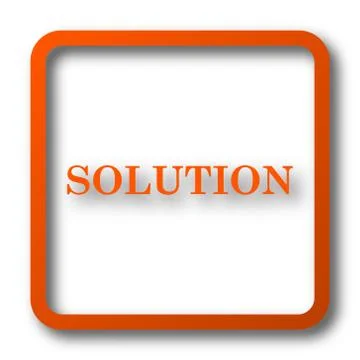 Solution icon. Internet button on white background.. Stock Illustration