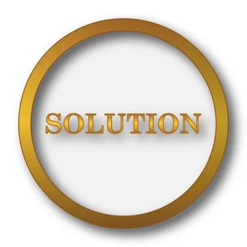 Solution icon. Internet button on white background.. イラスト素材