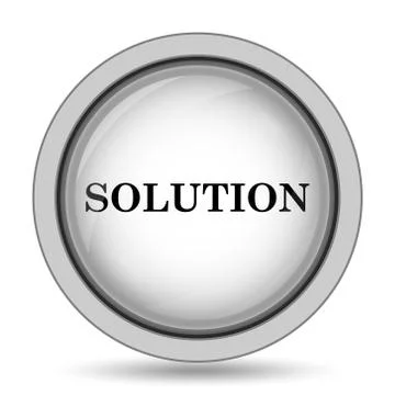 Solution icon. Internet button on white background.. Illustrazione stock