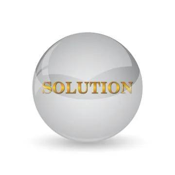 Solution icon. Internet button on white background. . Stock Illustration