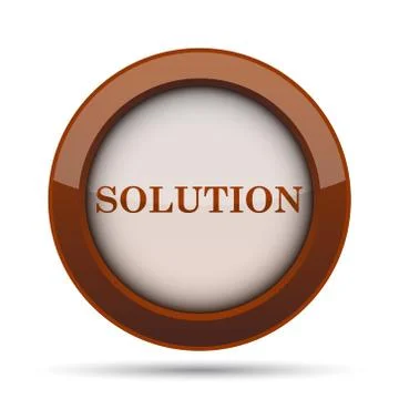 Solution icon. Internet button on white background. . Stock Illustration