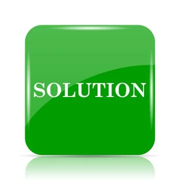 Solution icon. Internet button on white background.. Illustrazione stock