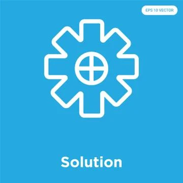 Solution icon isolated on blue background 無料イラスト素材