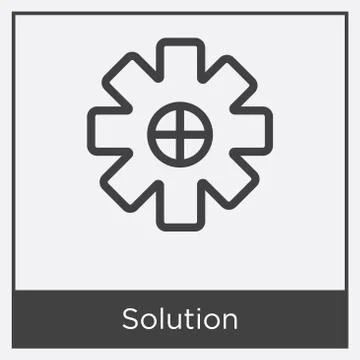 Solution icon isolated on white background 無料イラスト素材