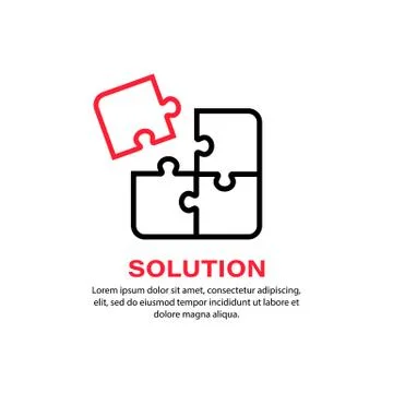 Solution icon. Puzzle. Bussiness concept. Vector on isolated white background イラスト素材