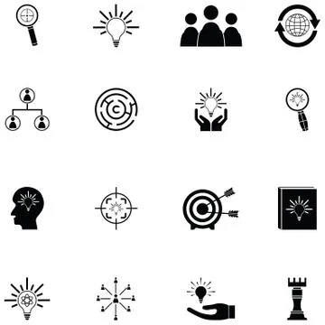Solution icon set Stock Illustration
