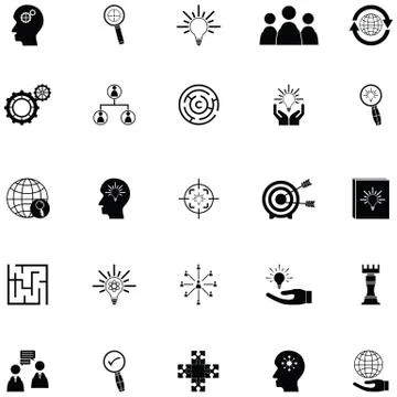 Solution icon set Stock Illustration