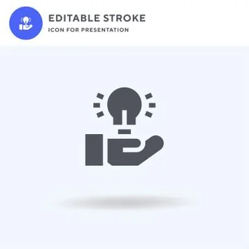 Solution icon vector, filled flat sign, solid pictogram isolated on white, logo Illustrazione stock