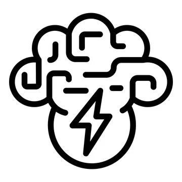 Solution idea icon, outline style Stock Illustration