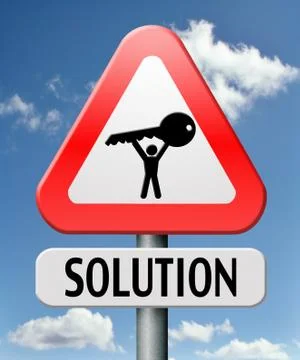 Solution Illustrazione stock