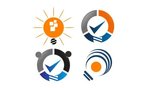 Solution Innovation icon Set Stock-Illustration