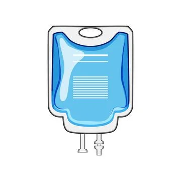 Solution iv fluid bag cartoon vector illustration Stockillustratie