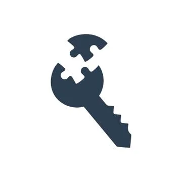 Solution Key Icon Stock Illustration