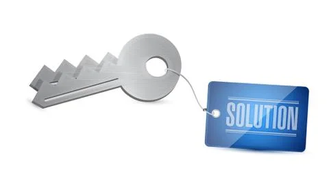Solution key illustration design Stock Illustration