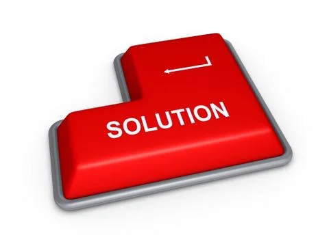 Solution keyboard button Stock Illustration