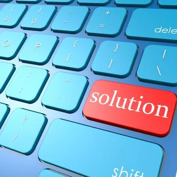 Solution keyboard 스톡 일러스트